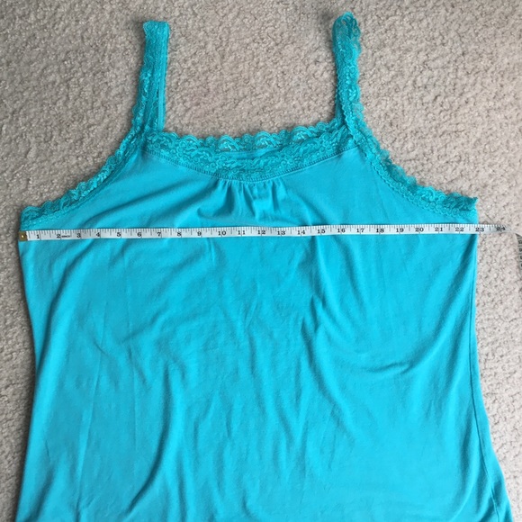 Lane Bryant Turquoise Tank Lace Design size 18/20W - Picture 6 of 6